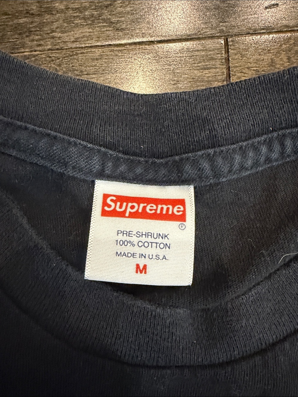 Supreme Black T‑Shirt with Smoky White Script - Picture 3 of 6